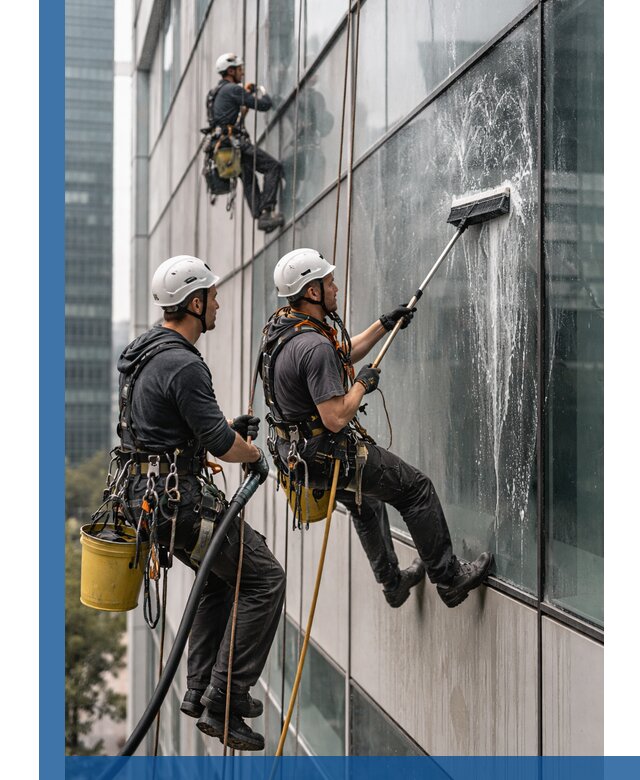 Профессиональная высотная мойка фасадов зданий в Йошкаре-Ола