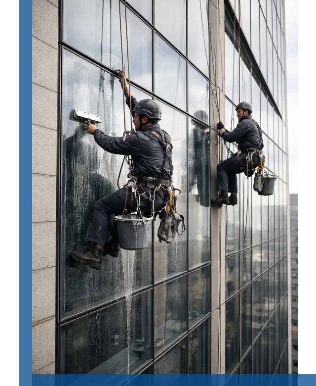 Профессиональная мойка стеклянных фасадов зданий в Йошкаре-Ола