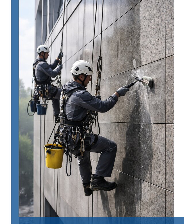 Профессиональная мойка фасада из керамогранита в Йошкаре-Ола