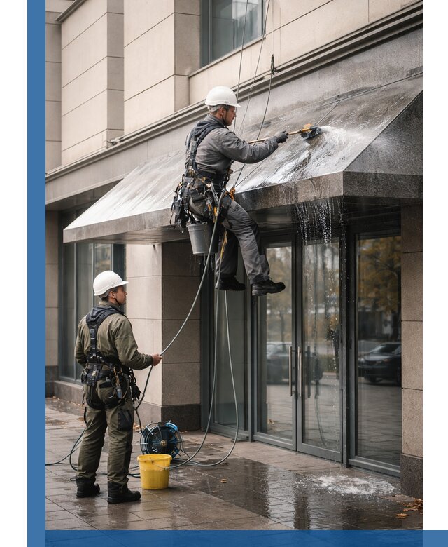 Профессиональная мойка козырьков и навесов в Йошкаре-Ола