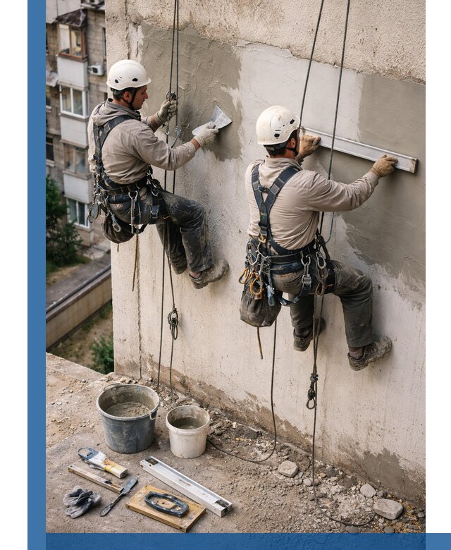 Комплексный ремонт штукатурного фасада с гарантией в Йошкаре-Ола