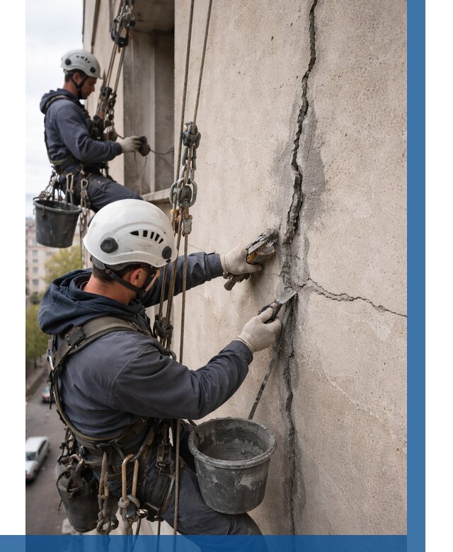 Заделка трещин на фасаде в Йошкаре-Ола от 920 р. | ВЫСОТНИК-Шкр