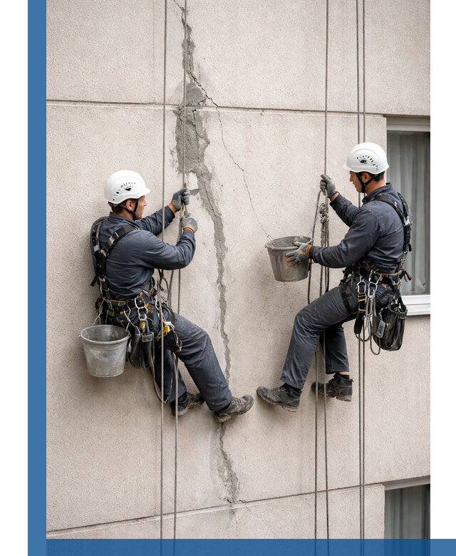 Заделка трещин на фасаде в Йошкаре-Ола с гарантийным ремонтом