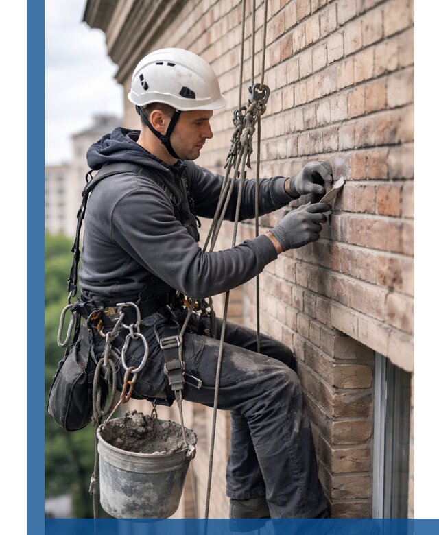 Качественный ремонт кирпичной кладки фасада в Йошкаре-Ола с гарантией
