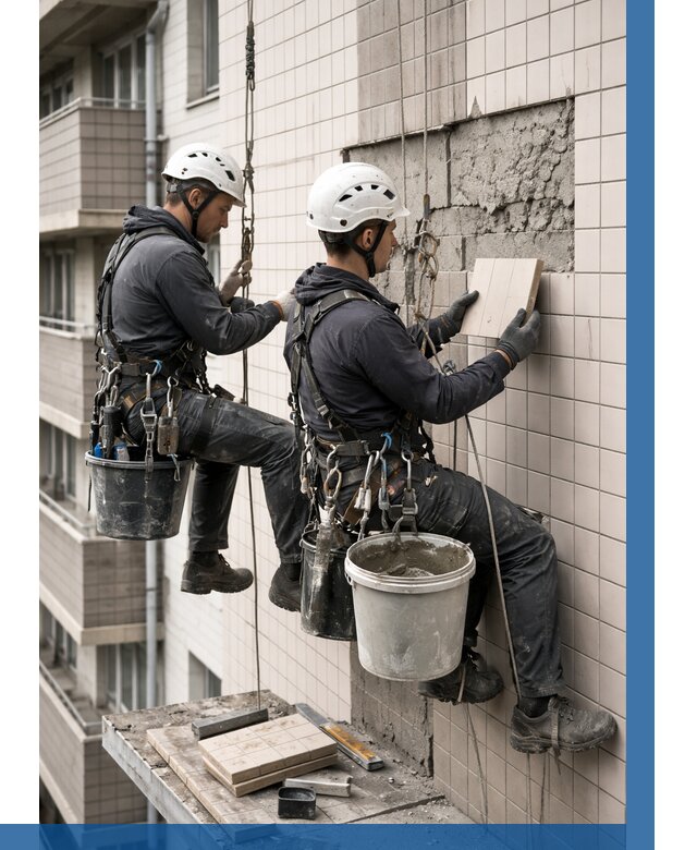 Ремонт облицовки фасада плиткой в Йошкаре-Ола от 1841 р. | ВЫСОТНИК-Шкр