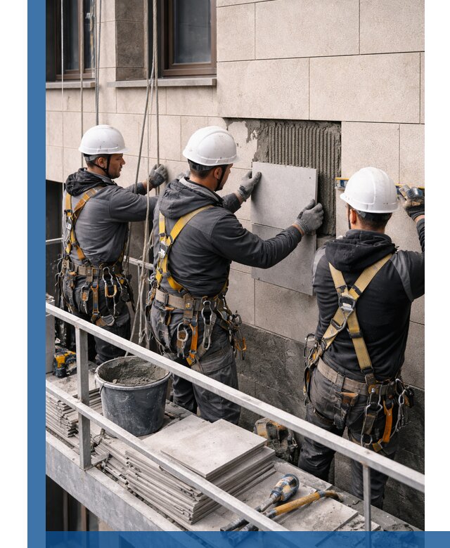 Ремонт облицовки фасада плиткой в Йошкаре-Ола с гарантией