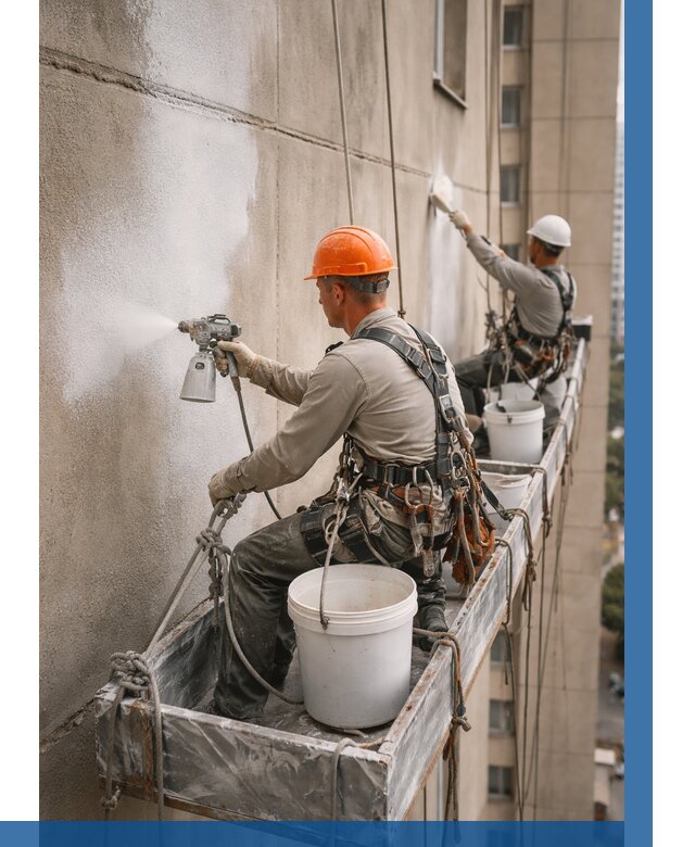 Грунтовка фасада на высоте в Йошкаре-Ола от 123 р. | ВЫСОТНИК-Шкр