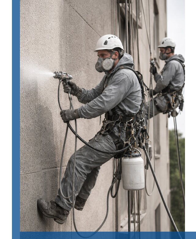 Безвоздушная покраска фасадов зданий в Йошкаре-Ола профессионально