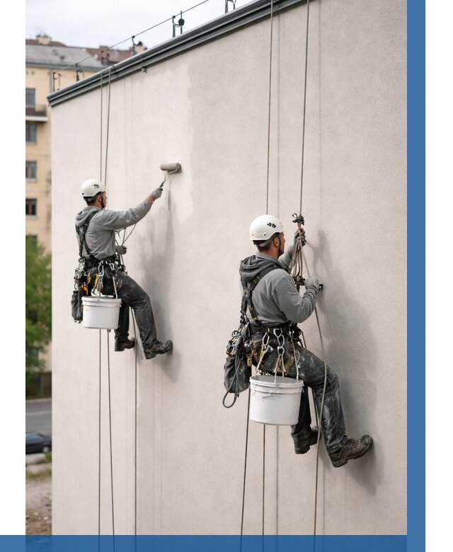 Покраска оштукатуренного фасада в Йошкаре-Ола от 327 р. | ВЫСОТНИК-Шкр