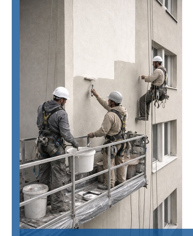 Покраска оштукатуренного фасада в Йошкаре-Ола под ключ с гарантией