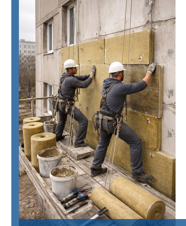 Утепление фасада минватой в Йошкаре-Ола под ключ с гарантией