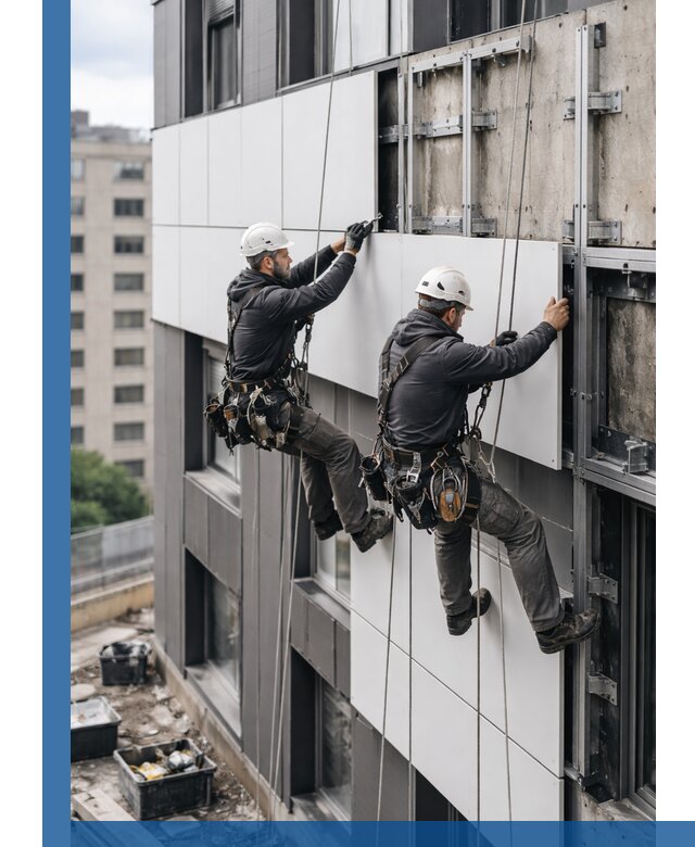 Монтаж композитных панелей фасада в Йошкаре-Ола под ключ