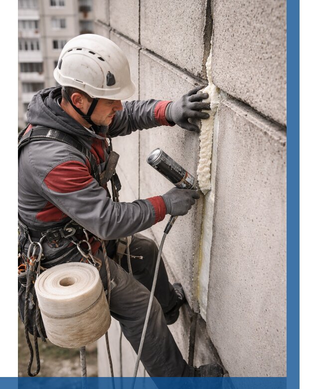 Утепление межпанельных швов в Йошкаре-Ола от 716 р. | ВЫСОТНИК-Шкр