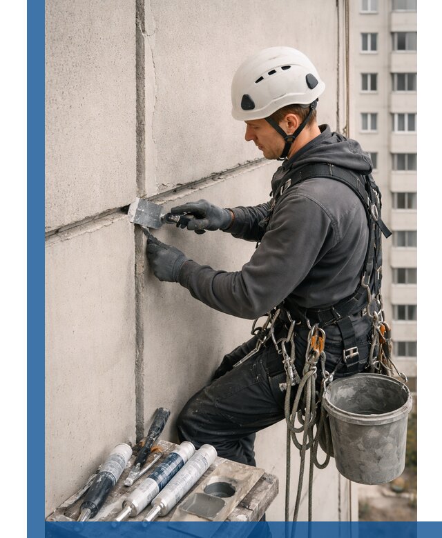 Ремонт межпанельных швов в Йошкаре-Ола герметизация и восстановление