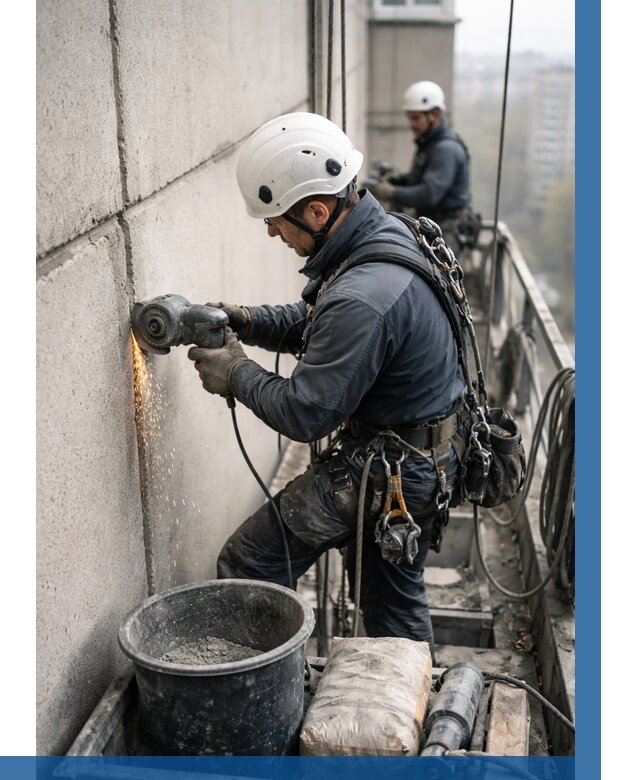 Штробление межпанельных швов в Йошкаре-Ола от 1227 р. | ВЫСОТНИК-Шкр