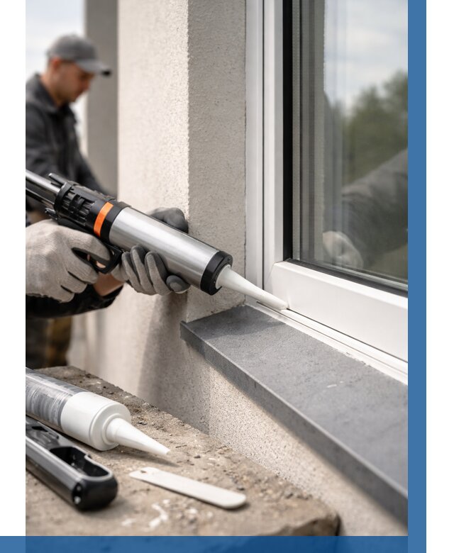 Герметизация монтажных швов окон в Йошкаре-Ола от 665 р. | ВЫСОТНИК-Шкр