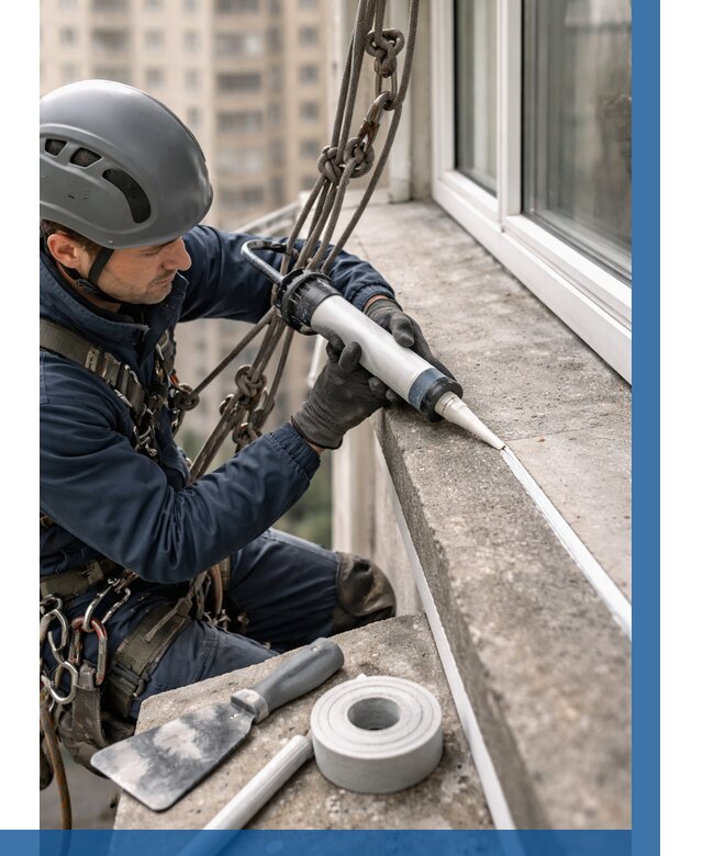 Герметизация балконного козырька в Йошкаре-Ола от 4602 р. | ВЫСОТНИК-Шкр