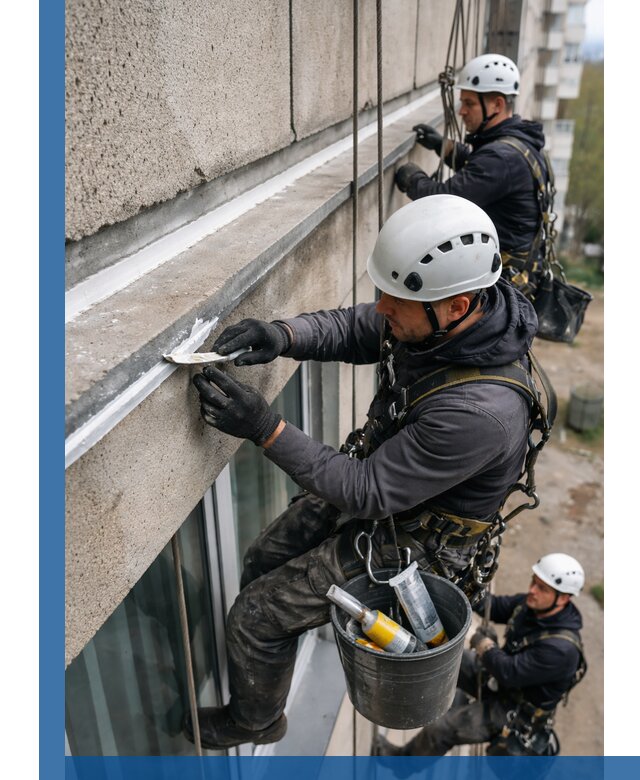 Герметизация примыкания балкона в Йошкаре-Ола под ключ с гарантией