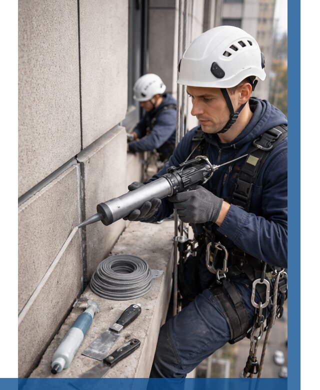 Герметизация деформационных швов фасада в Йошкаре-Ола от 716 | ВЫСОТНИК-Шкр