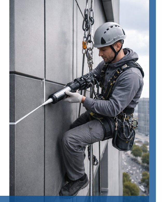 Герметизация стыков фасадных панелей в Йошкаре-Ола от 6647 р.| ВЫСОТНИК-Шкр