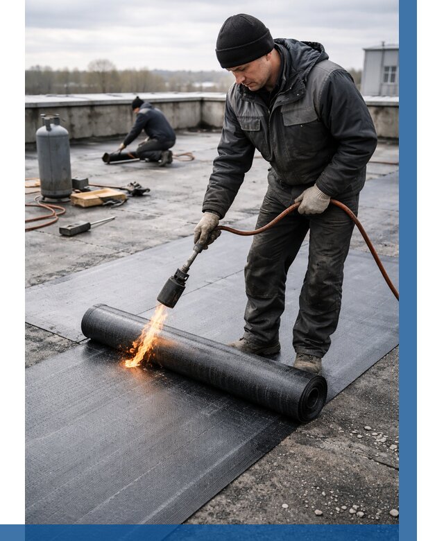 Ремонт наплавляемой кровли в Йошкаре-Ола от 716 р. | ВЫСОТНИК-Шкр