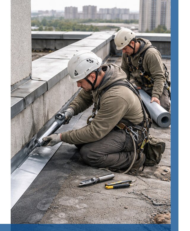 Ремонт кровельных примыканий в Йошкаре-Ола от 1227 р. | ВЫСОТНИК-Шкр