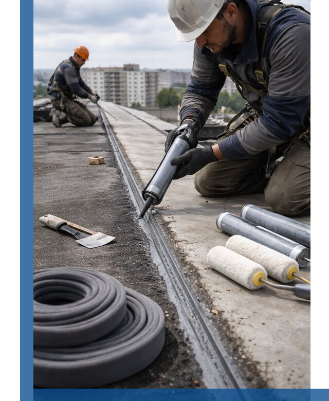 Герметизация швов кровли в Йошкаре-Ола с гарантией герметичности