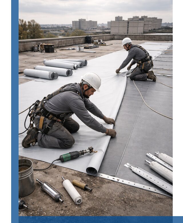 Монтаж мембранной кровли в Йошкаре-Ола для промышленных зданий