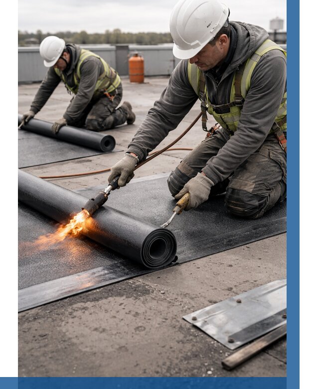 Монтаж наплавляемой кровли в Йошкаре-Ола от 869 р. — ВЫСОТНИК-Шкр