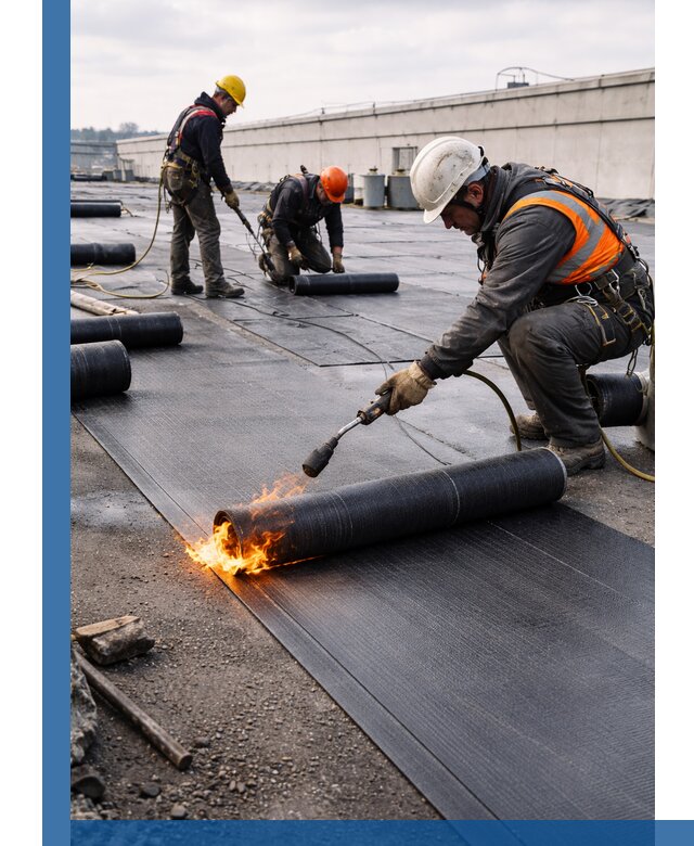 Монтаж наплавляемой кровли в Йошкаре-Ола профессионально