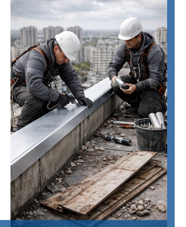 Замена парапетных крышек под ключ в Йошкаре-Ола от 1227 р. | ВЫСОТНИК-Шкр