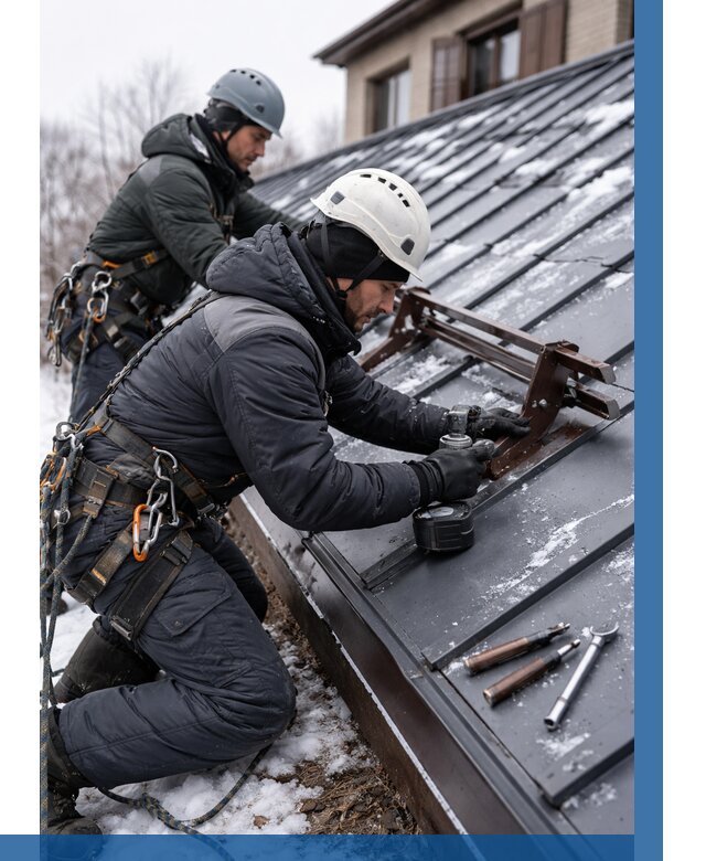 Монтаж снегозадержателей в Йошкаре-Ола от 460 р. | ВЫСОТНИК-Шкр