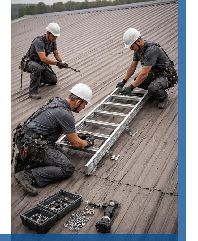 Монтаж кровельной лестницы в Йошкаре-Ола от 4602 р. | ВЫСОТНИК-Шкр