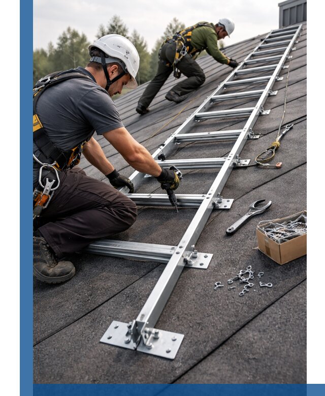 Профессиональный монтаж кровельной лестницы в Йошкаре-Ола под ключ
