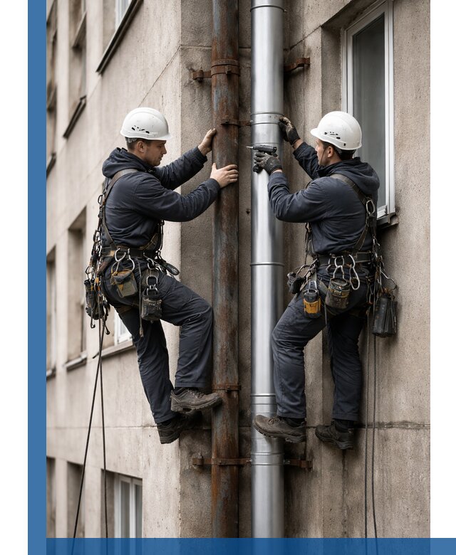 Замена водосточных труб в Йошкаре-Ола: монтаж и демонтаж под ключ