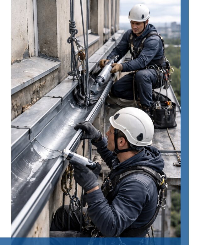 Ремонт водосточных желобов в Йошкаре-Ола от 6647 р. | ВЫСОТНИК-Шкр