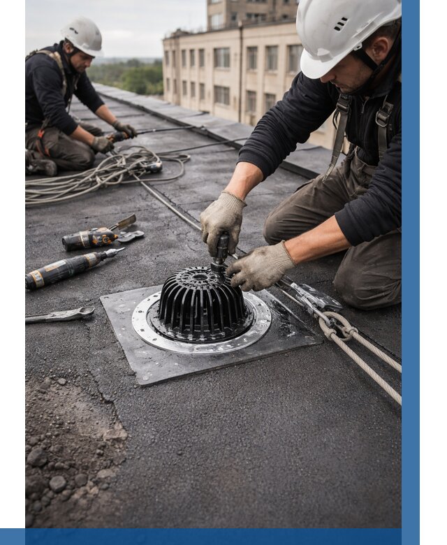 Установка водосточных воронок в Йошкаре-Ола цена от 3579 р. | ВЫСОТНИК-Шкр