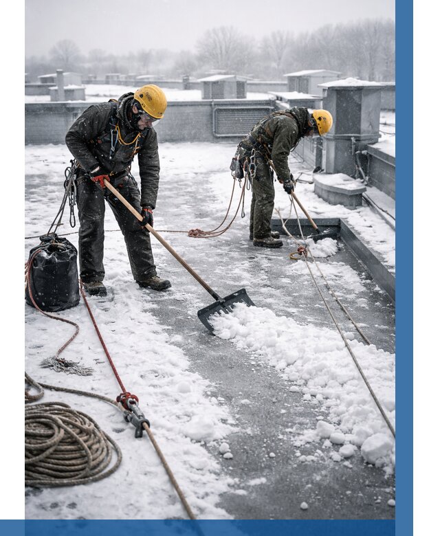 Очистка крыши от снега в Йошкаре-Ола от 7670 р. | ВЫСОТНИК-Шкр