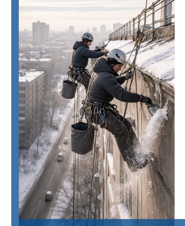 Очистка карнизов от снега в Йошкаре-Ола профессионально и безопасно