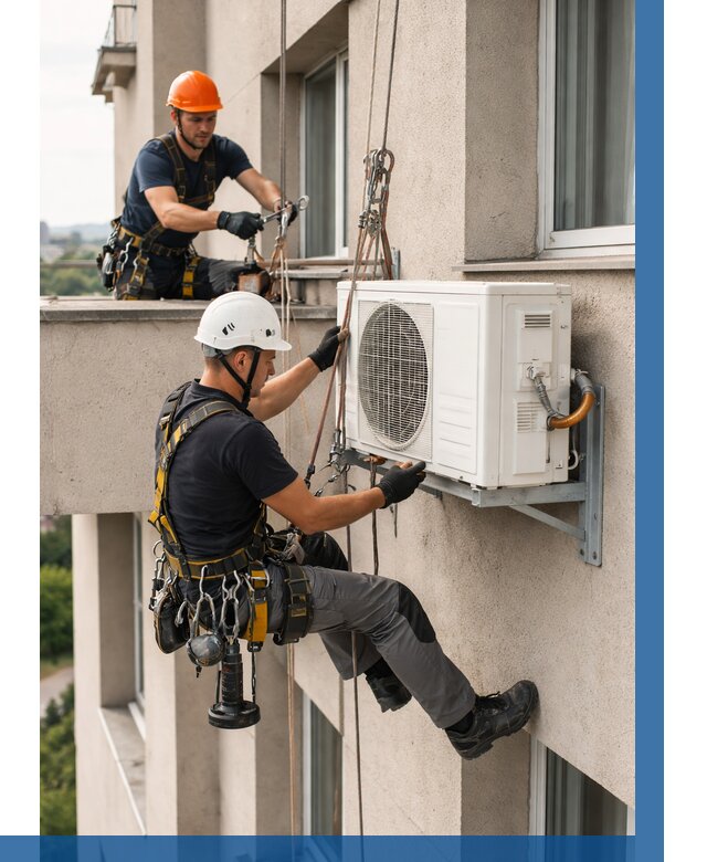 Монтаж внешнего блока кондиционера в Йошкаре-Ола от 6647 р. | ВЫСОТНИК-Шкр