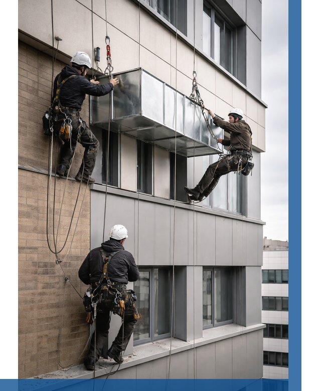 Монтаж воздуховодов на фасаде в Йошкаре-Ола от 1534 р. | ВЫСОТНИК-Шкр