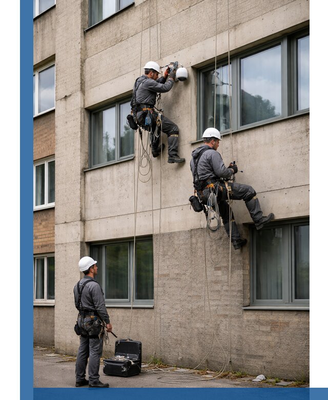 Монтаж фасадных камер видеонаблюдения в Йошкаре-Ола под ключ