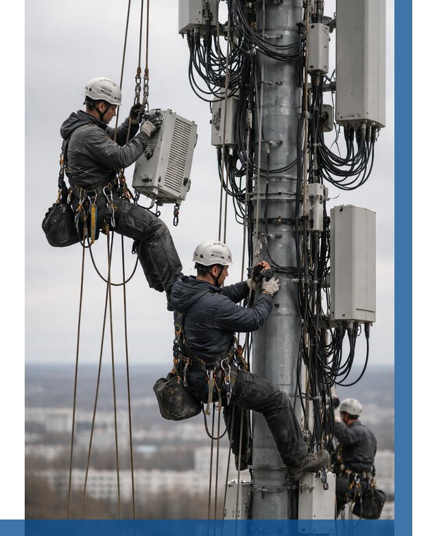 Монтаж оборудования связи на мачте в Йошкаре-Ола от 7670 р. | ВЫСОТНИК-Шкр