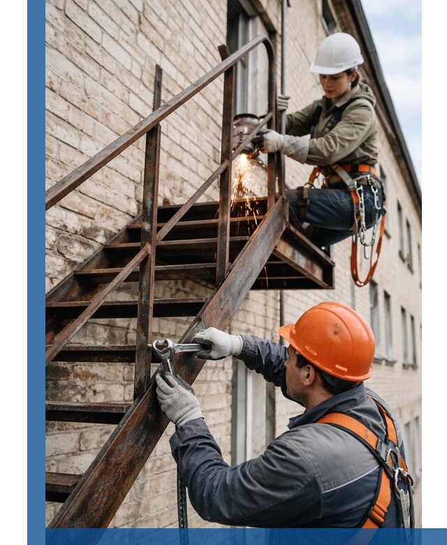 Ремонт и восстановление пожарных лестниц с выездом в Йошкаре-Ола