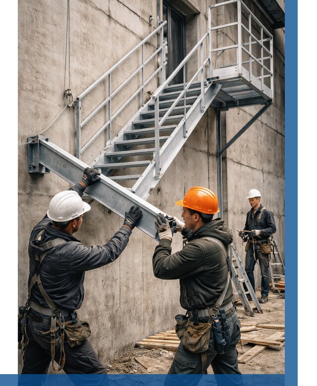 Монтаж металлических лестниц в Йошкаре-Ола от 15339 р. | ВЫСОТНИК-Шкр