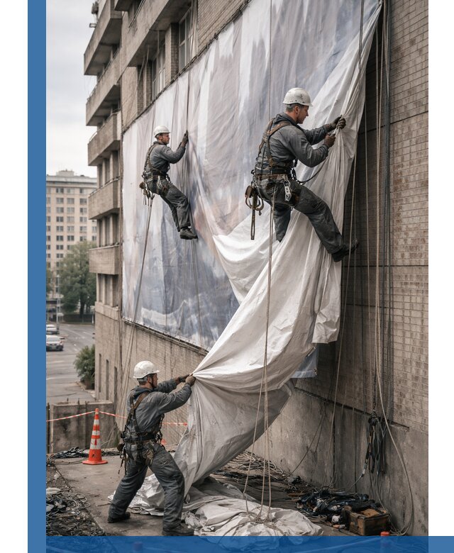 Демонтаж баннеров с фасада в Йошкаре-Ола оперативно и безопасно