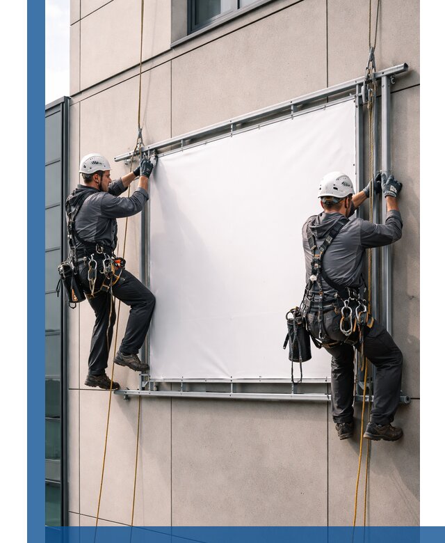 Монтаж наружной рекламной вывески в Йошкаре-Ола под ключ