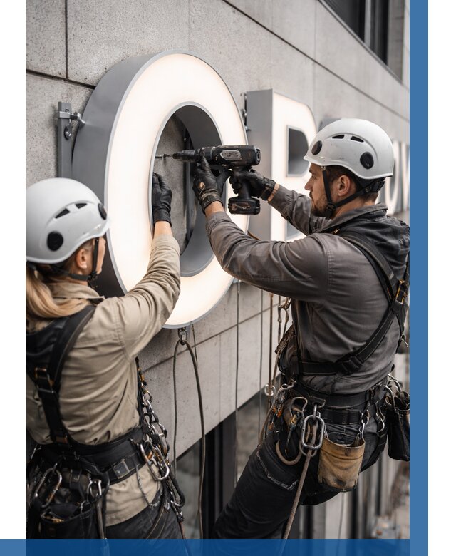 Монтаж световых букв в Йошкаре-Ола от 3068 р. под ключ ВЫСОТНИК-Шкр