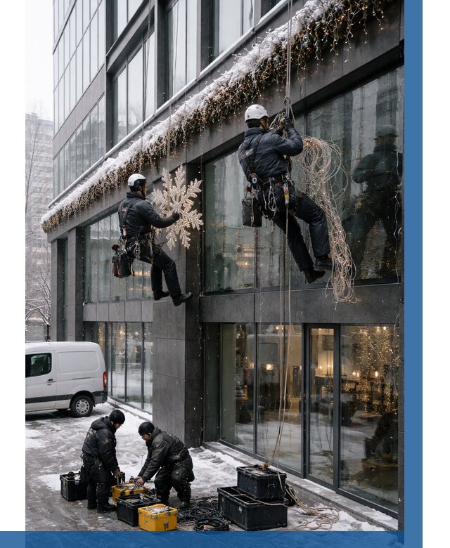 Демонтаж новогоднего оформления в Йошкаре-Ола от 5624 р. | ВЫСОТНИК-Шкр