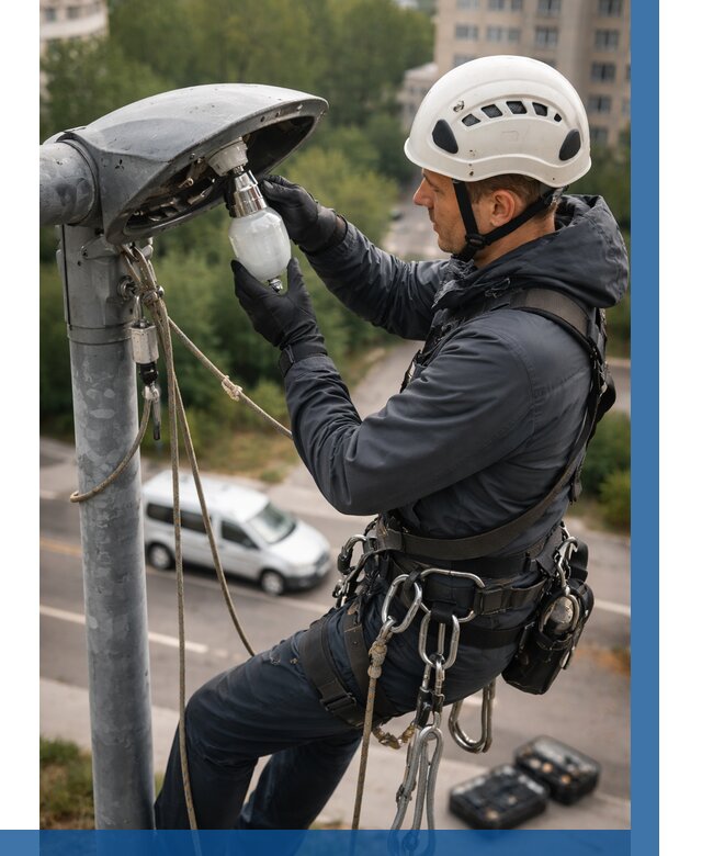 Замена ламп на высоте в Йошкаре-Ола от 2557 р. | ВЫСОТНИК-Шкр